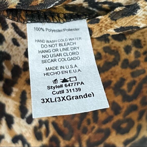 NWOT Blue Note Women’s Leopard Print Top Plus Size 3XL - Picture 9 of 9